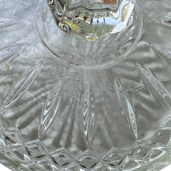 Vintage Indiana Princess Pattern Clear Covered Candy Dish Cut Pressed Glass - Picture 4 of 16